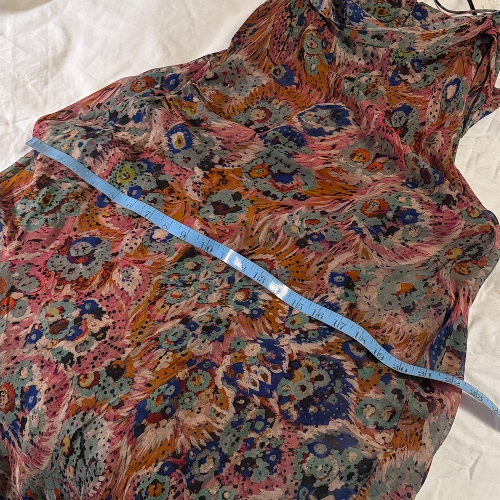Banana Republic Georgette Cowl-Neck Maxi Dress in Pink Wildflower 852293 - Picture 12 of 13